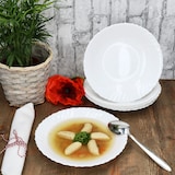 thumbnail of 6x Suppenteller Arkona Opalglas 320ml 21,8cm weiß Teller tief Pasta-Schale Salat