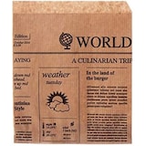 thumbnail of DeinPack Snacktaschen Papier I Burger Papier fettdicht I Dönertasche, Burgerpackpapier 16x16 cm I 1000 Stück, braun Zeitungsmotiv