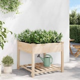 thumbnail of vidaXL Gartenblumentopf Beige 90 x 90 x 76.5 cm Massives Fichtenholz