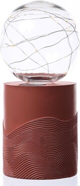 thumbnail of LED Solar Tischlampe GLOW rosa Kugelleuchte mit Drahtlichterkette für Terrasse