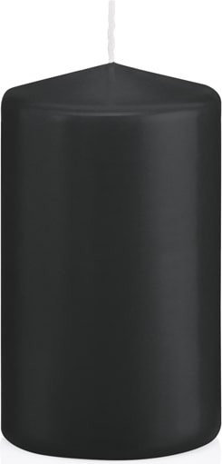 Stumpenkerzen Schwarz Ø 58 x 100 mm, 16 Stück