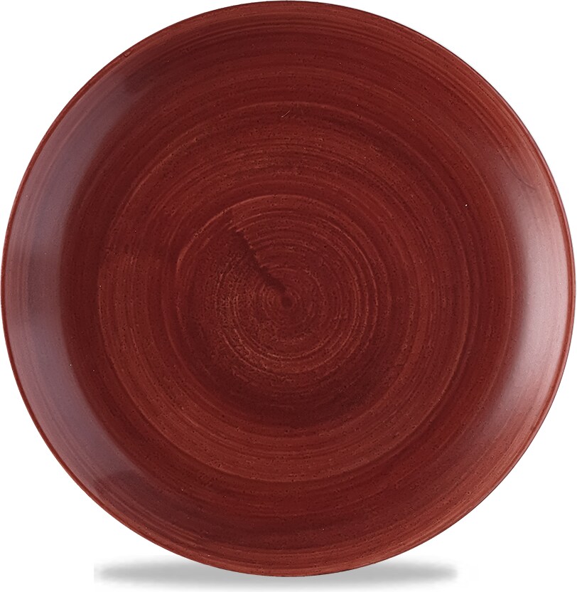 Churchill Super Vitrified Stonecast Patina Red Rust Teller Flach Coup 26cm Stonecast, 12 Stück