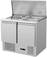 thumbnail of LOCHER Saladette „Compact“ mit Deckel 2xGN1/1 + 3xGN1/6, Außenmaße: B. 900 x T. 700 x H. 870 mm, 230 V