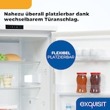 thumbnail of Exquisit Kühlschrank ohne Gefrierfach, 134 Liter, Schnellkühlen, Alarmfunktion, Vollraumkühlschrank 55 cm Breite, KS516-V-HE-011D weiss