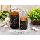 thumbnail of Teelichthalter 2er Set Kerzenständer Kerzenhalter rund schwarz gold