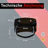 thumbnail of PRIOstahl Kistengriff Griff 1 Stück Schwarz 100 x 70mm + Befestigungsschrauben aus Stahl für Truhen