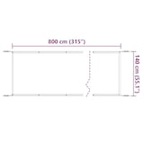 thumbnail of vidaXL Senkrechtmarkise Beige 140x800 cm Oxford-Gewebe