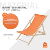 thumbnail of ECD Germany 10er Set Liegestuhl klappbar Orange Holz, verstellbar 3 Positionen bis 120 kg, Sonnenliege Garten Strand