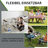 thumbnail of Multifunktionstisch 3er-Set 100 x 60 cm Tapeziertisch 90kg Gesamtbelastung höhenverstellbar Camping
