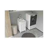 thumbnail of GLOUPIE Mobile Lavatoio Wash Bianco Con 1 Anta Con Vasca, L 45 x P 50 x H 85 cm, Completo Di Asse Lava Panni E Kit Di Scarico