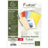 thumbnail of EXACOMPTA Paquet de 50 chemises Forever® 170 100% recyclé 24x32cm Couleurs assorties