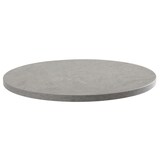 thumbnail of Tisch rund 60 cm weißes Bein und graue Betonbeschichtung