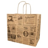 thumbnail of Imballaggi360 - 250 Pz Shopper Fondo Largo Avana Stampa Giornale