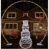 thumbnail of Boneco de Neve com Luzes Led Grinalda de Natal interior ou exterior 8 Modos e temporizador 220-240v (60cm Luz Branca 142 Led)