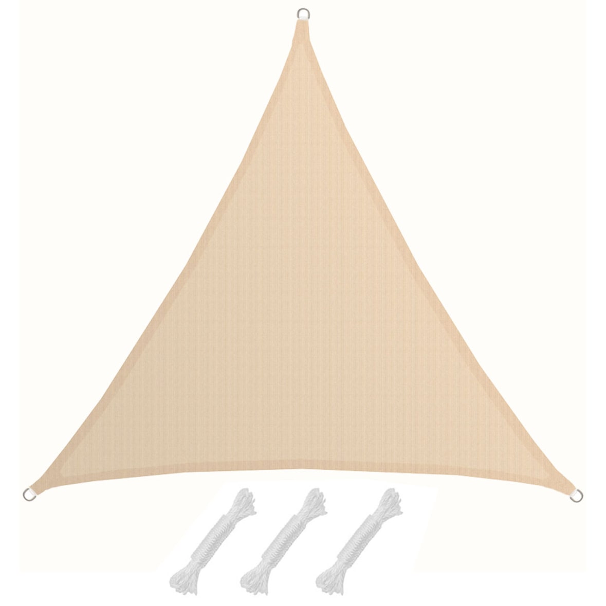 Vela de Sombra Atacama crema triangular L 5x5x5m PEAD