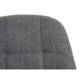 thumbnail of CHEFGASTRO 6er-Set Esszimmerstuhl HxBxT 84x47x50cm Sitzhöhe 46cm Chrom Textil Hellgrau Stuhl Drehstuhl