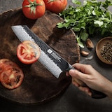 thumbnail of XinZuo - Damascus Koksmes Bunka 21 cm - X06 Mo Series - gemaakt van 67-laags damascus staal