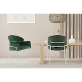 thumbnail of Stuhl Marje 100 Grün / Silber