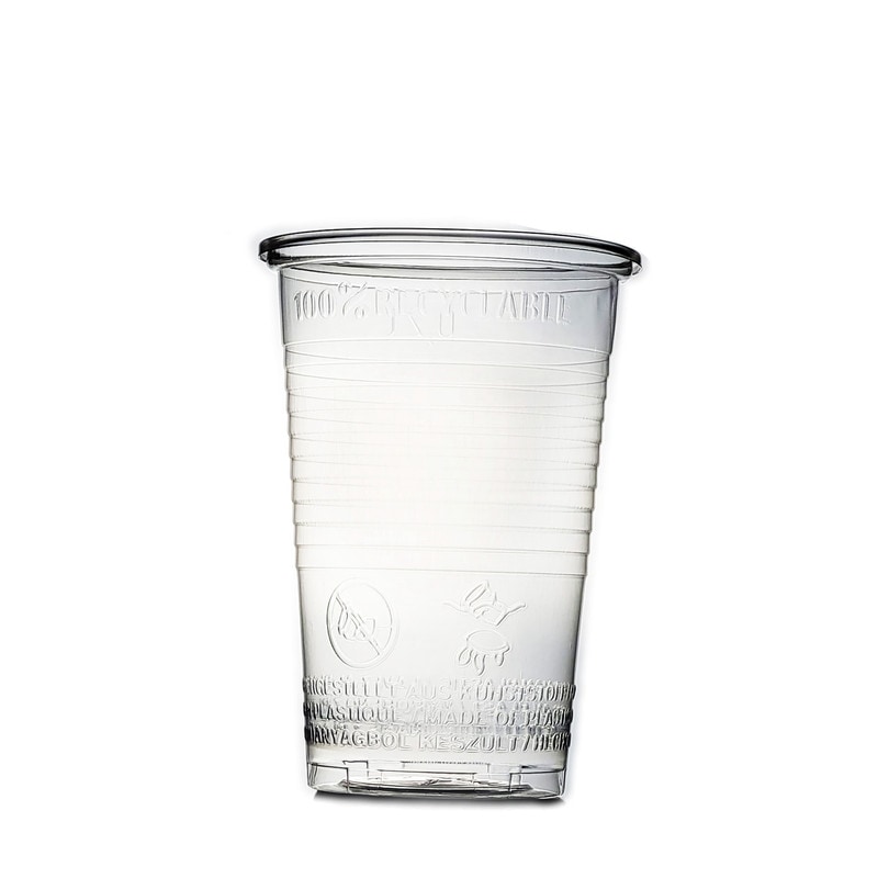 Commerline 1000 Stück 0,3 L Plastikbecher 300 ml Transparent Trinkbecher Kunststoffbecher