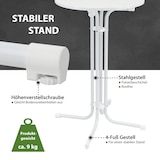 thumbnail of Stehtisch klappbar Ø 70 cm Höhe 110 cm Stahl Gastrotisch Partytisch Bistrotisch Gartentisch in Weiß