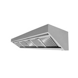 thumbnail of Cappa in acciaio inox 150x70x45h cm a parete snack senza motore VS