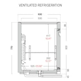 thumbnail of Cella frigo da incasso per banco bar o retrobanco CUBO77 TN10V cm. 100x63x77h.