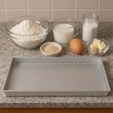 thumbnail of Giemme Spoleto – Professionelles Backblech aus Aluminium – 37x37 cm, Abgeschrägter Rand 3 cm