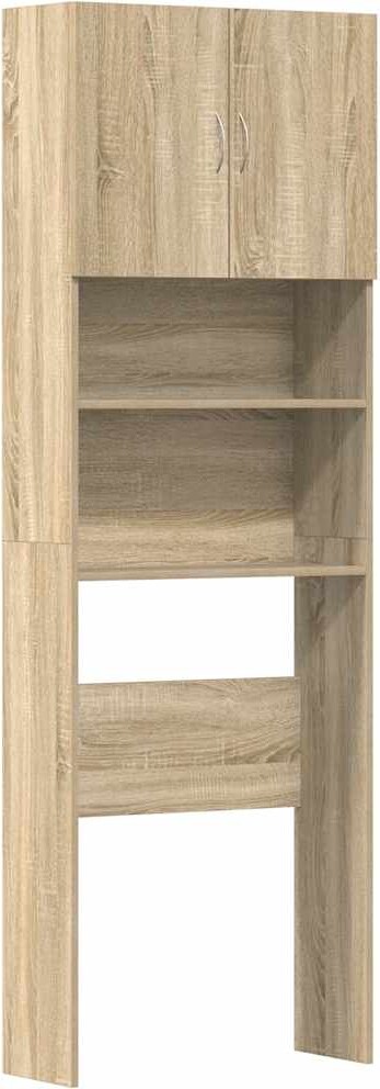 vidaXL Waschmaschinenregal Sonoma-Eiche 64x24x190 cm Holzwerkstoff