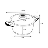 thumbnail of ECOVITAM – Faitout 5.5L Inox 18/10 – Diamètre 24cm – Tous feux – Thermomètre intégré