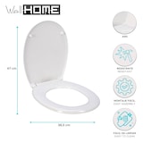 thumbnail of WellHome - Duroplast Badewannensitz 38x5,5x47cm mit Deckel und ABS Chromscharnieren mit SOFTCLOSE System