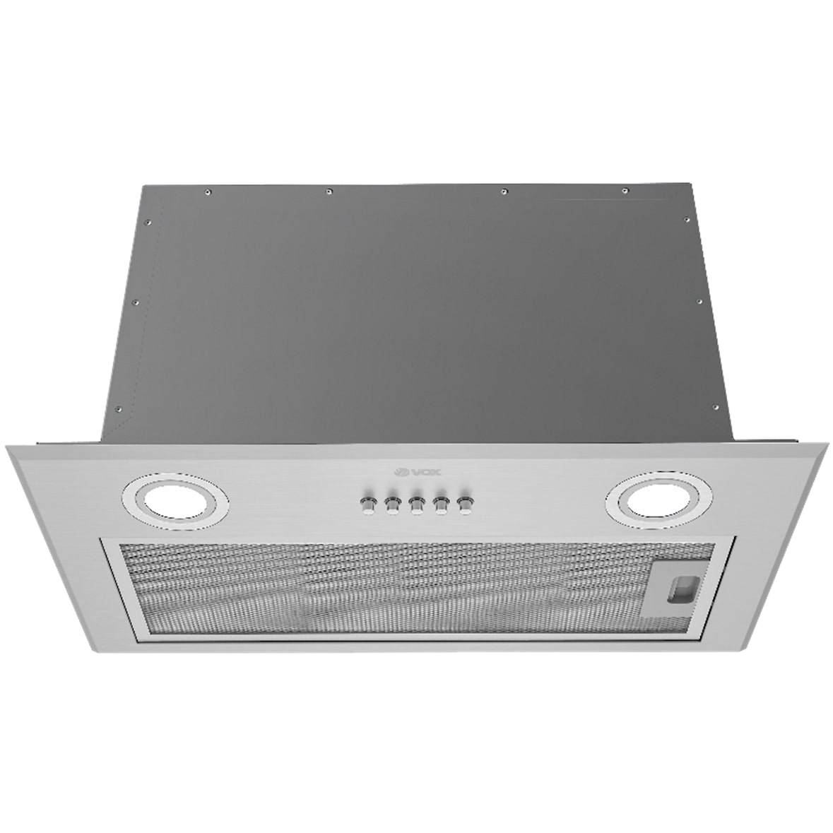 Exaustor VOX BTN5T01IX, Escastre, Extração: 443 m³/h, 52cm, 3 velocidades, 1 motor