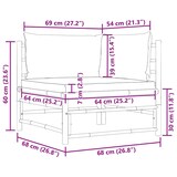 thumbnail of vidaXL Garten-Ecksofa mit Kissen Cremeweiß Bambus