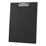 thumbnail of Porte-bloc A4 , avec rabat, en carton rembordé plastique noir