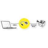 thumbnail of ROLINE Kabeladapter USB-Typ-C Stecker zu 5-Pin-Klemmleiste, (Drucktasten), 15 cm