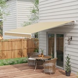 thumbnail of Toldo Manual Retrátil 350x250 cm com Manivela de Metal Impermeável e Anti-UV para Jardim Terraço Janelas Cinza e Amarelo
