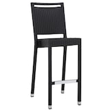 thumbnail of METRO PROFESSIONAL Banco de bar empilhável Barbados com pega e apoio para os pés, rattan PE, preto