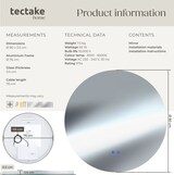 thumbnail of tectake LED-Badezimmerspiegel Aurora, dimmbar, mit 3 Lichtfarben - 80 cm weiß