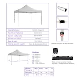 thumbnail of Carpa Cenador Plegable Profesional Aluminio Expert 4x4 Negro | Estructura Hexagonal 40x40x1,6 mm | Resistente para Exterior e Eventos