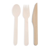 thumbnail of BIOZOYG 1000 Stück Einwegmesser 16,5cm robustes Holzbesteck Umweltfreundliche Holzmesser Partybesteck aus nachhaltigem Holz extra stabile Qualität