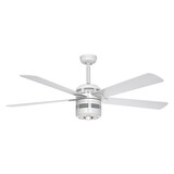 thumbnail of Deckenventilator ALU Weiß mit Licht und Zugketten 132