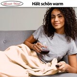 thumbnail of Kuscheldecke Beige 220x240 cm Wolldecke Fleece extra weiche Wohndecke Sofa