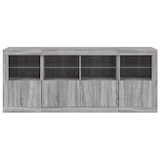 thumbnail of vidaXL Sideboard mit LED-Leuchten Grau Sonoma 163x37x67 cm