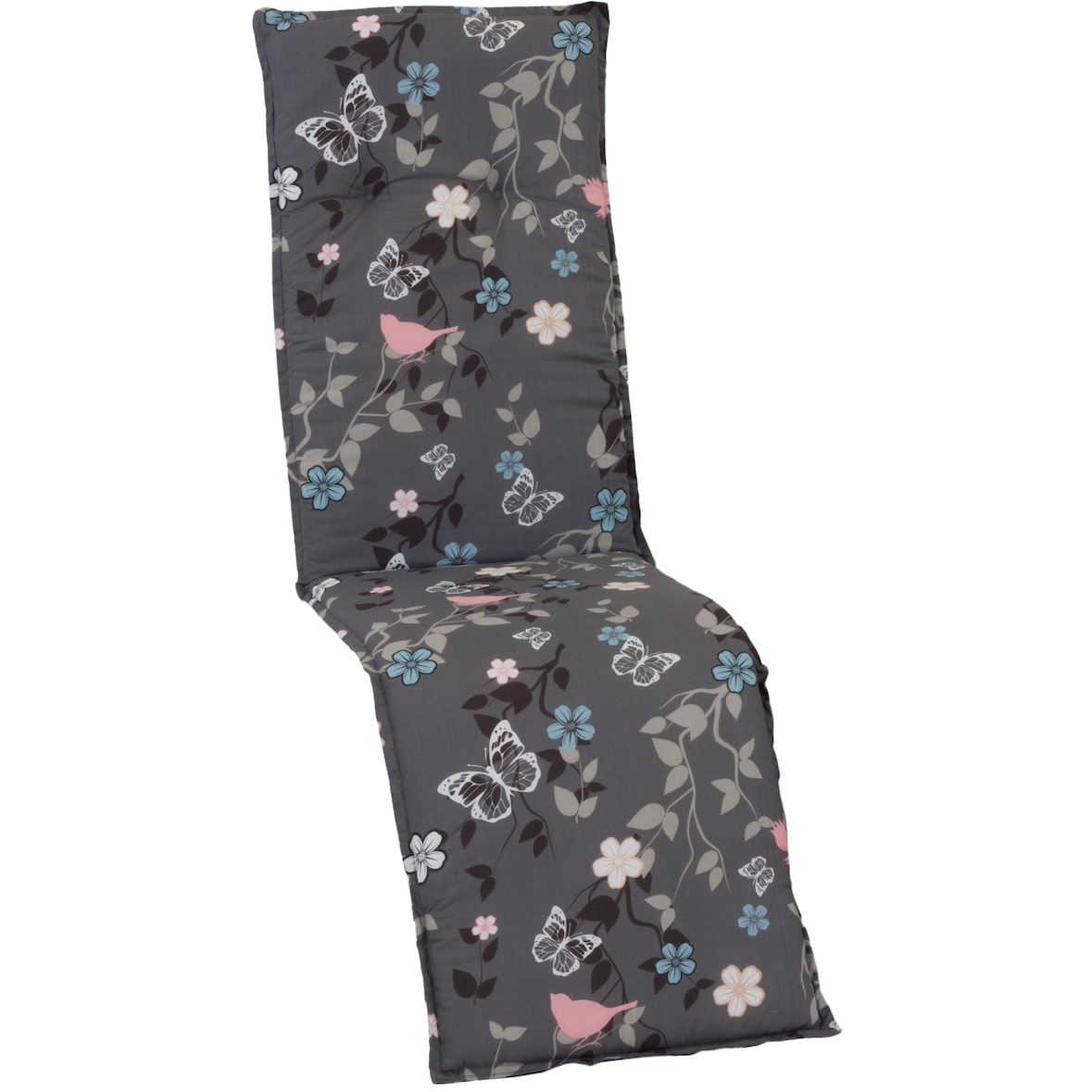 beo Relaxauflage Saumauflage Relax Bregenz, grau mit Blümchen