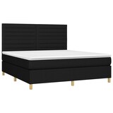 thumbnail of vidaXL Boxspringbett mit Matratze & LED Schwarz 160x200 cm Stoff