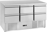 thumbnail of GastroHero Kühltisch Mini Edelstahl GN 1/1 6 Schubladen statische Kühlung +2 °C bis +8 °C 230 V Profi Gastronomie ECO 0/6 1365x700x877 mm