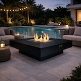 thumbnail of Panarea Schwarzer 70x70x35 Bioethanol-Standkamin für den Innen- und Außenbereich