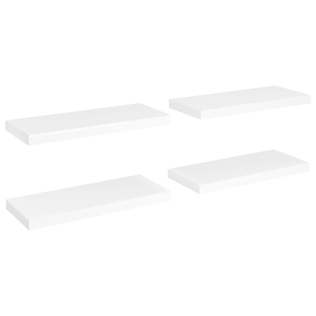 vidaXL Wandschappen zwevend 4 st 60x23,5x3,8 cm MDF wit