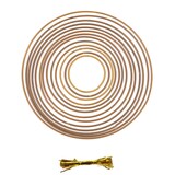 thumbnail of Deko-Baum HWC-O91, Weihnachtsbaum Schmuckbaum Weihnachtsdeko Christbaum zum Beschmücken, Metall 115cm ~ goldfarben