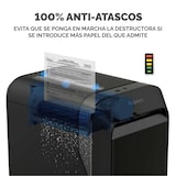 thumbnail of Destructora trituradora de papel Fellowes LX221 negra, 3-5 usuarios, destruye hasta 20 hojas en microcorte 2x12mm, DIN P-5, papelera 30L/1100 hojas