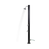 thumbnail of Ducha Solar Exterior 20L Altura 217cm 3.5Bar Ø 15cm Cromo Negro Cabezal y Mezclador Ducha Piscina Jardín Playa KZ
